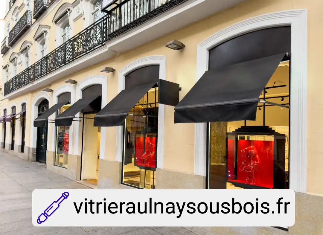 Façade vitrine de magasin en aluminium sur mesure à Aulnay-sous-Bois